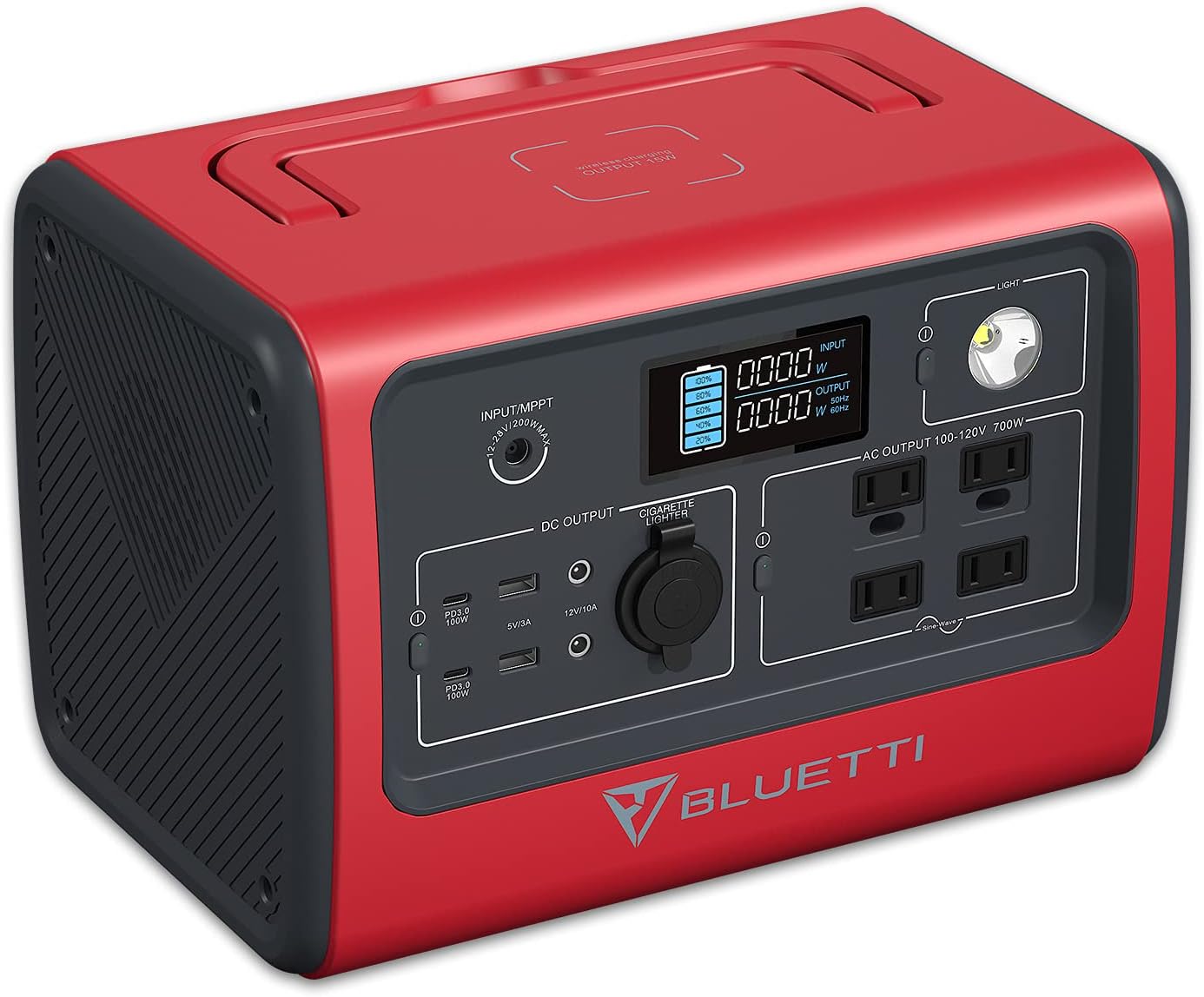 BLUETTI 800W/716Wh Portable Power Station EB70S Solar Generator LiFePo4 Battery Pack with 4 110V AC Outlets (Solar Panel Optional) Camping Supplies