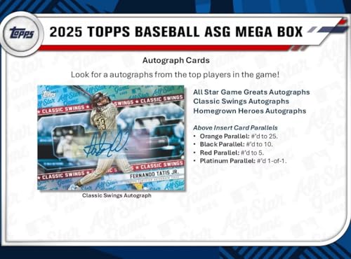 NEW 2025 Baseball All-Star Game Trading Card MEGA Box, 80 Cards