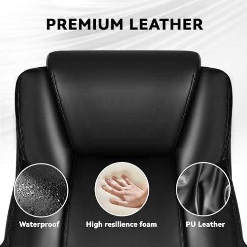 Big and Tall Office Chair 500lbs, Heavy Duty Executive Office Leather Chair for Heavy People