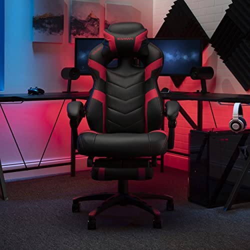 RESPAWN 110 Pro Gaming Chair - Gaming Chair with Footrest, Reclining Gaming Chair, Video Gaming Computer Desk Chair, Adjustable Desk Chair