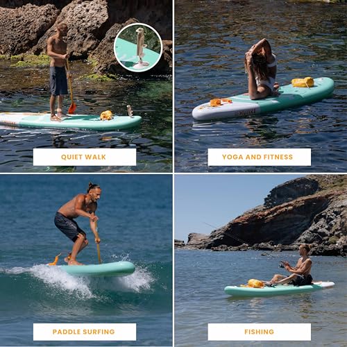 Inflatable Paddle Board for Adults with Accessories Included, Oar, Fins, Pump. Stand Up Paddleboard Great Stability and Resistance. 10’ x 33" x 5.9"