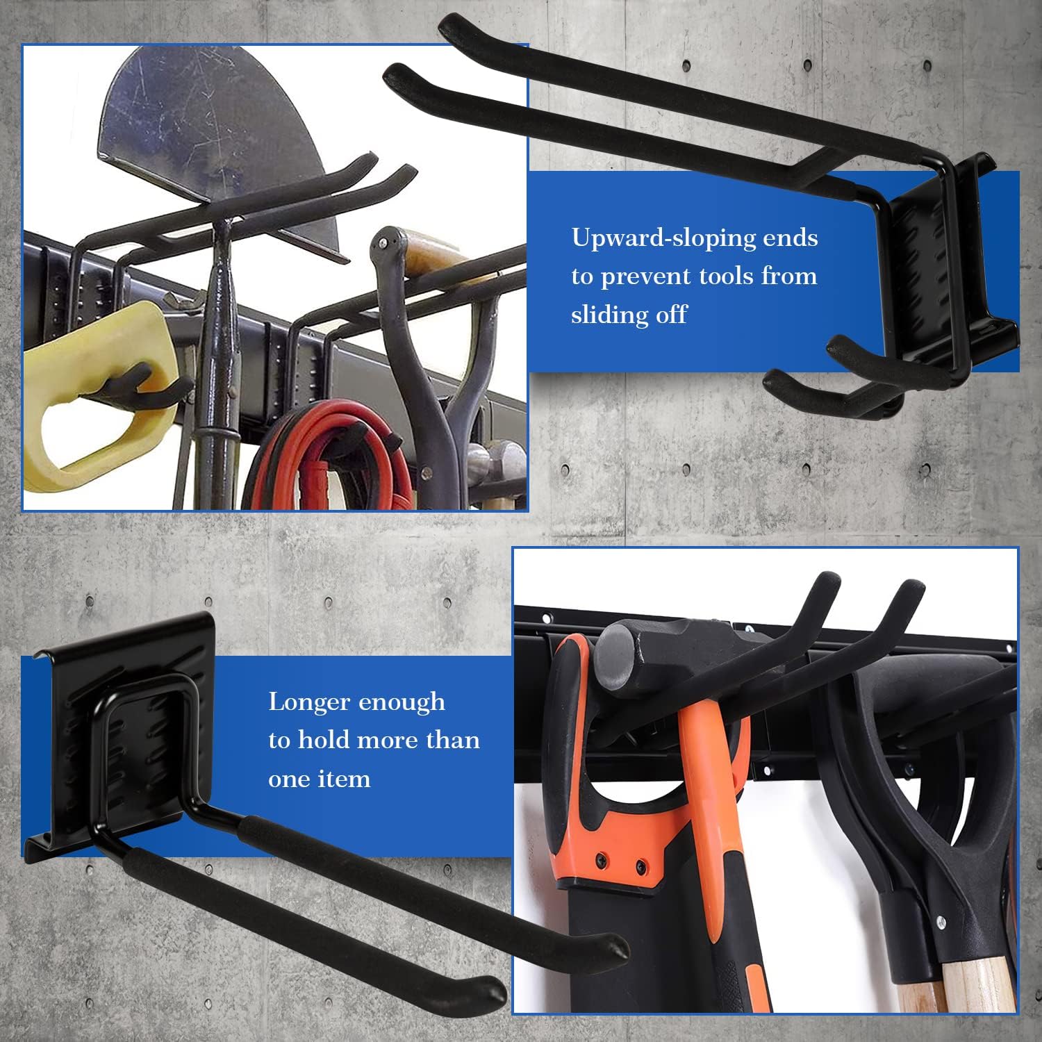 Heavy Duty Tool Storage Rack,Strengthen Garage Tool Organizer Wall Mount,Steel Garage Storage System