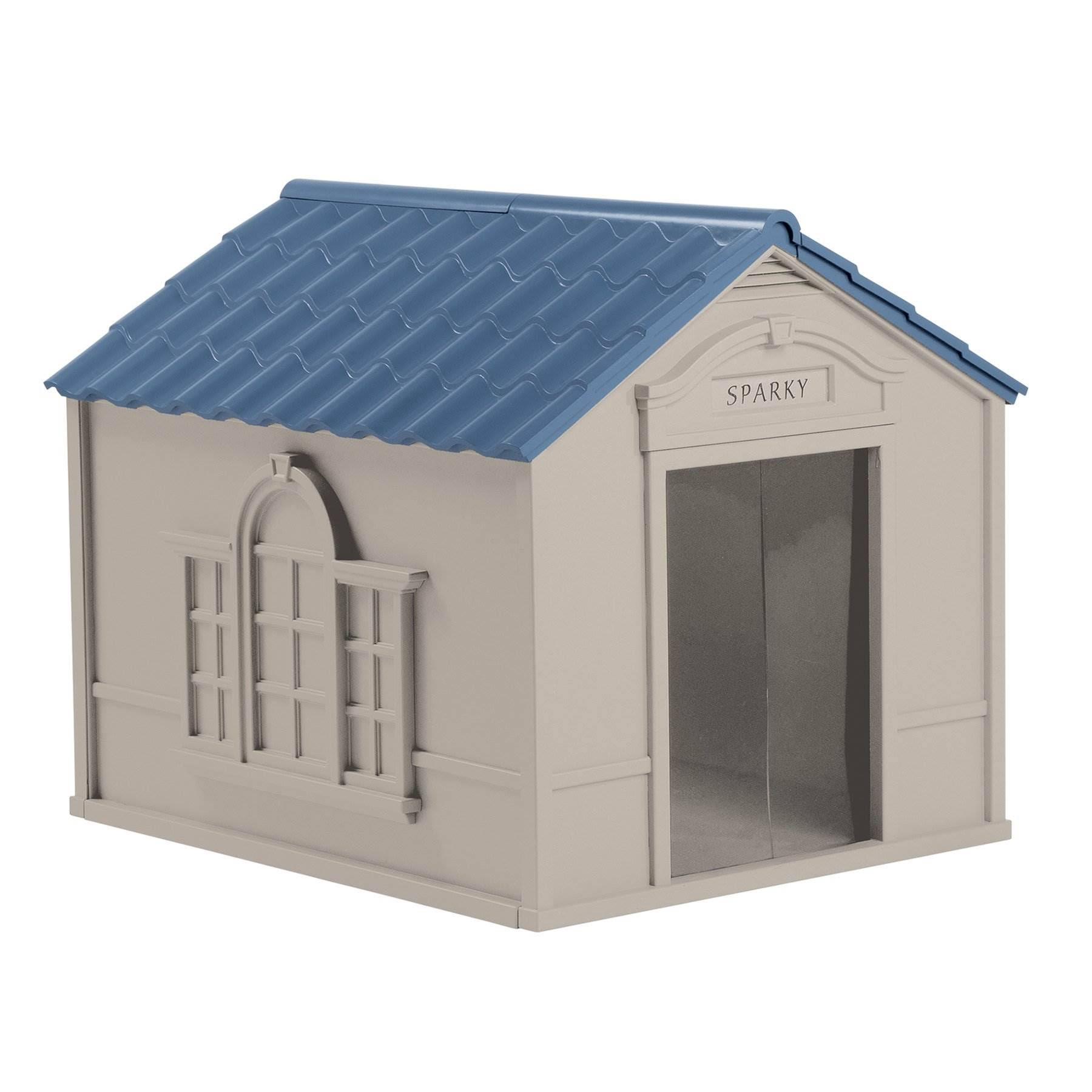Suncast DH350 Deluxe Weatherproof Snap Together Resin Large Dog House (2 Pack)