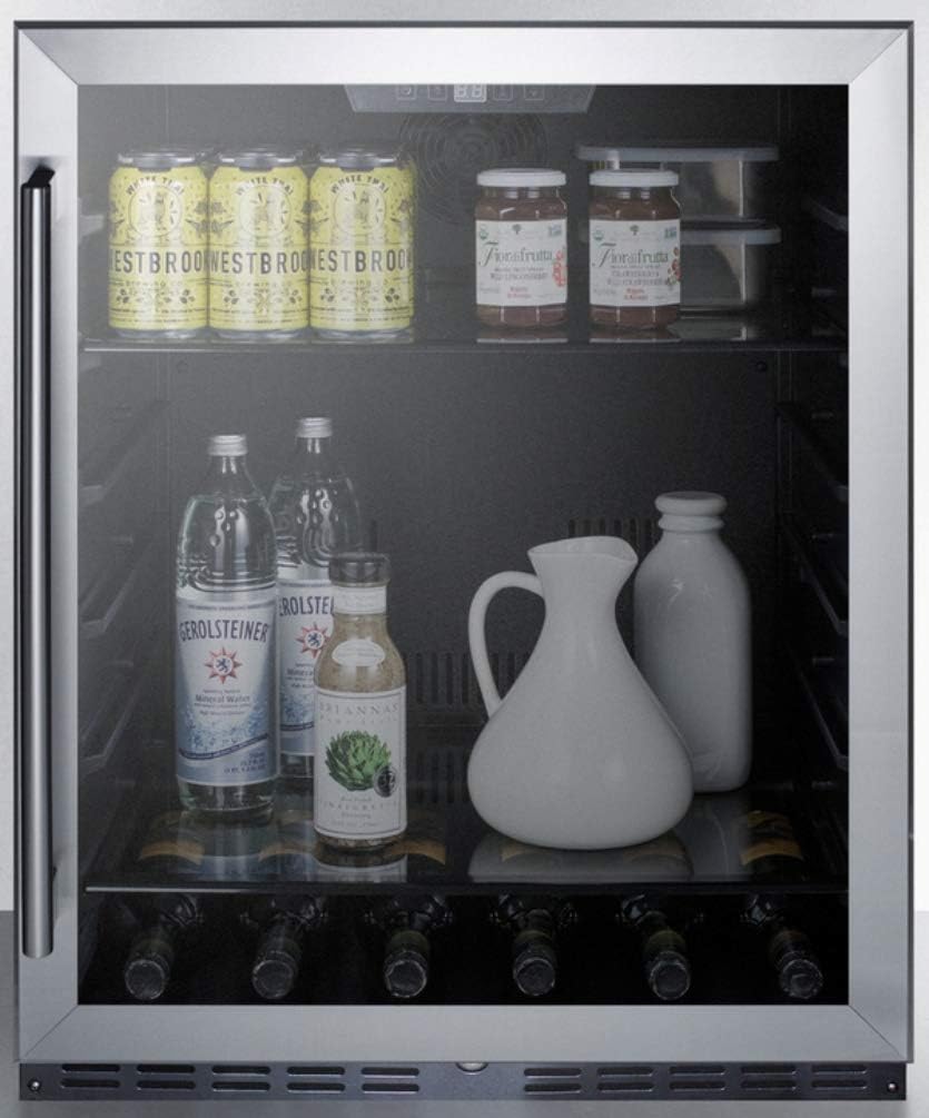 Summit AL57GCSS 24" ADA Compliant Commercial Compact Refrigerator with 5 cu. ft. Capacity Door Lock Frost Free Operation Door and Temperature Alarm
