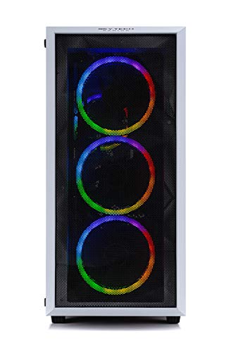 Skytech Chronos Gaming PC Desktop - AMD Ryzen 5 5600X 3.7GHz, AMD 6800 16G GDDR6, 16GB DDR4 3200, 1TB NVMe SSD, 650W Gold PSU, AC WiFi
