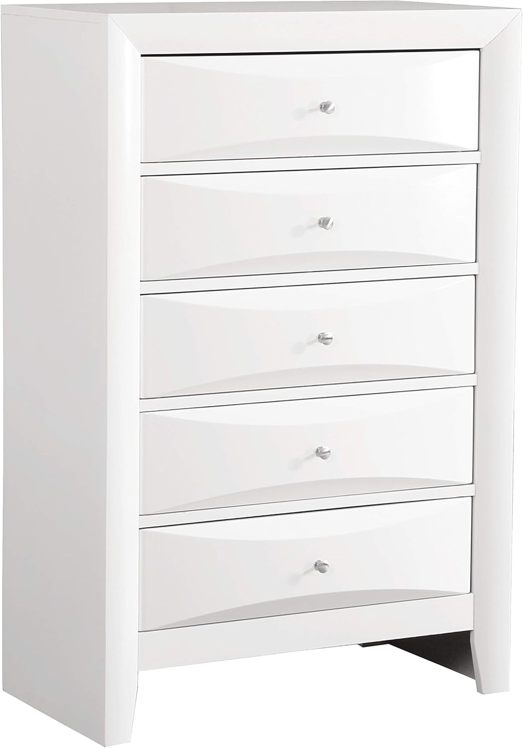 Glory Furniture Marilla 5 Drawer Chest in White