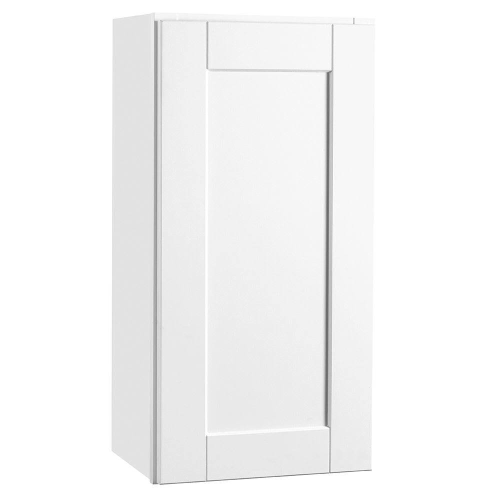 Hampton Bay 15x30x12 in. Shaker Wall Cabinet in Satin White