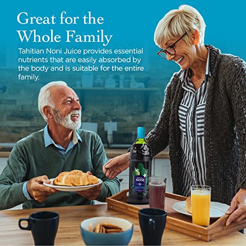 Tahitian Noni Juice by Morinda - Original and Authentic Noni Fruit Puree with Natural Blueberry & Grape (Resveratrol)