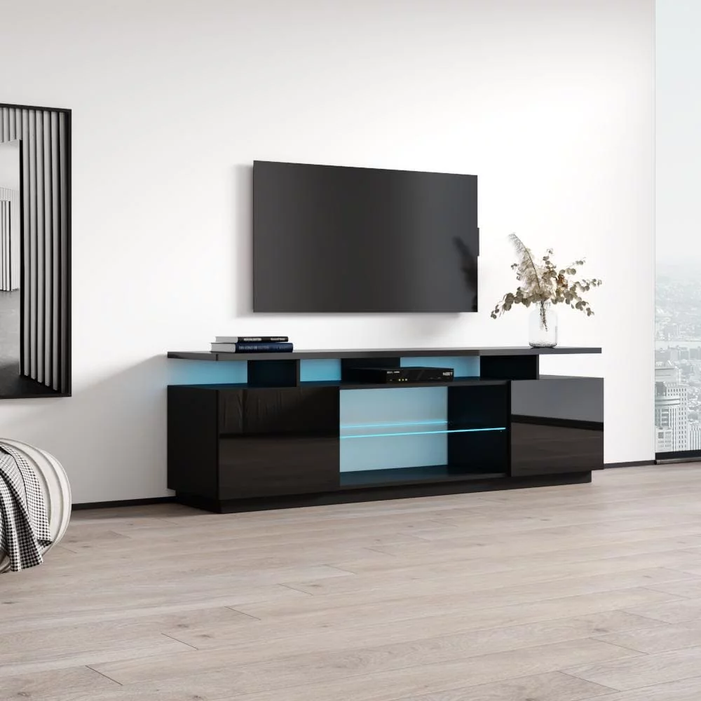 Meble Furniture Eva-K Modern 71-inch TV Stand White