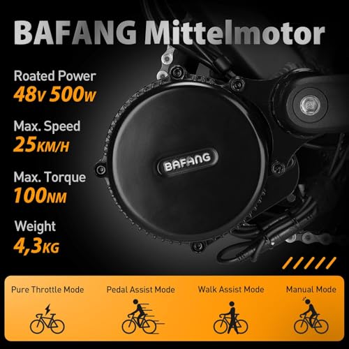 Bafang Electric Bike Conversion Kit Mid Motor BBS-HD 48 V 1000 W Motor Accessories Display Optional Kit Downtube Battery