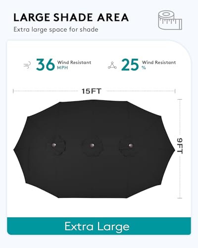 SERWALL Outdoor HDPE Dining Table Set, 7-Piece Outdoor Dining Table Sets with Umbrella Hole Cut-Out Table and 6 Chairs, Gray