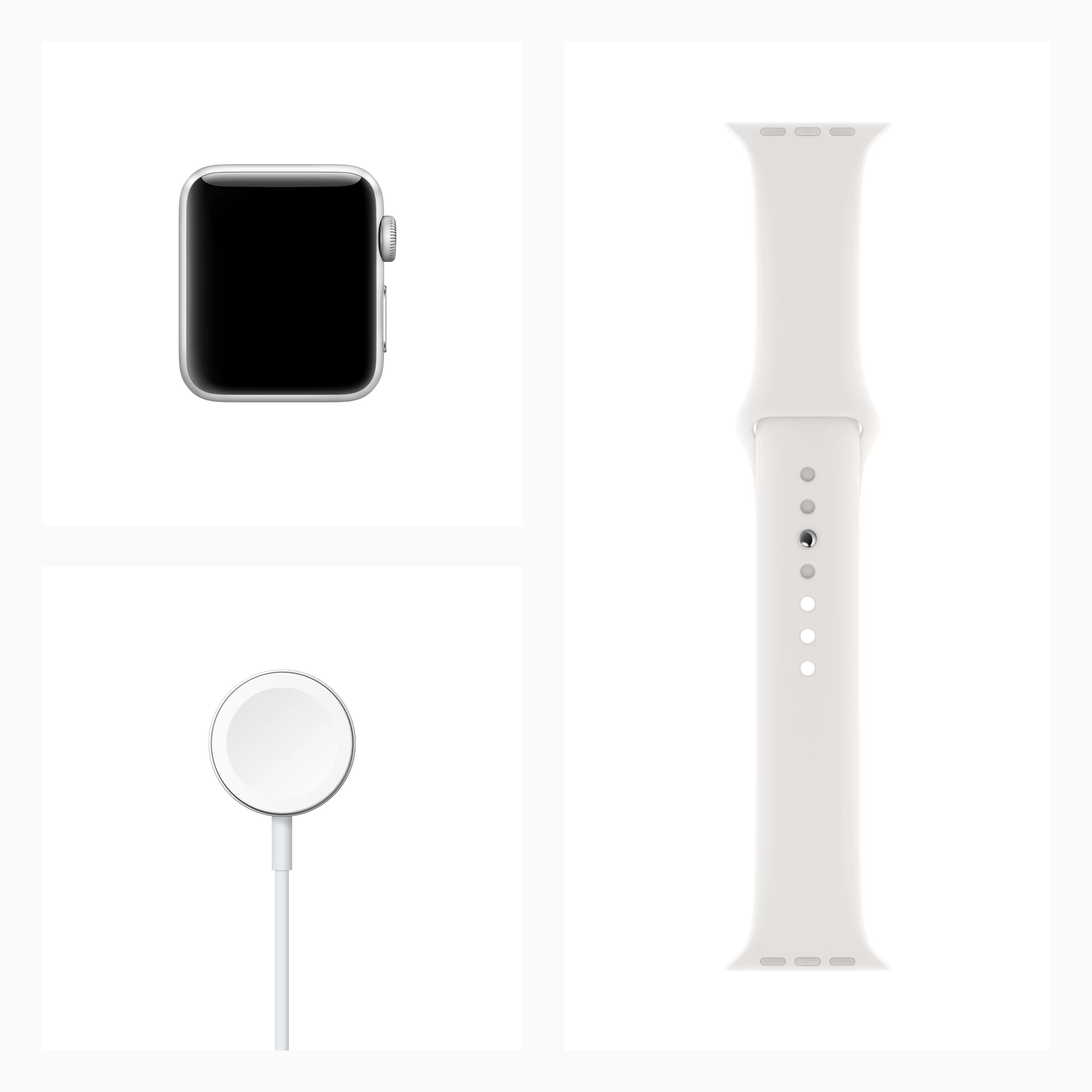 Apple Watch Series 3 GPS Silver - 42mm - White Sport Band