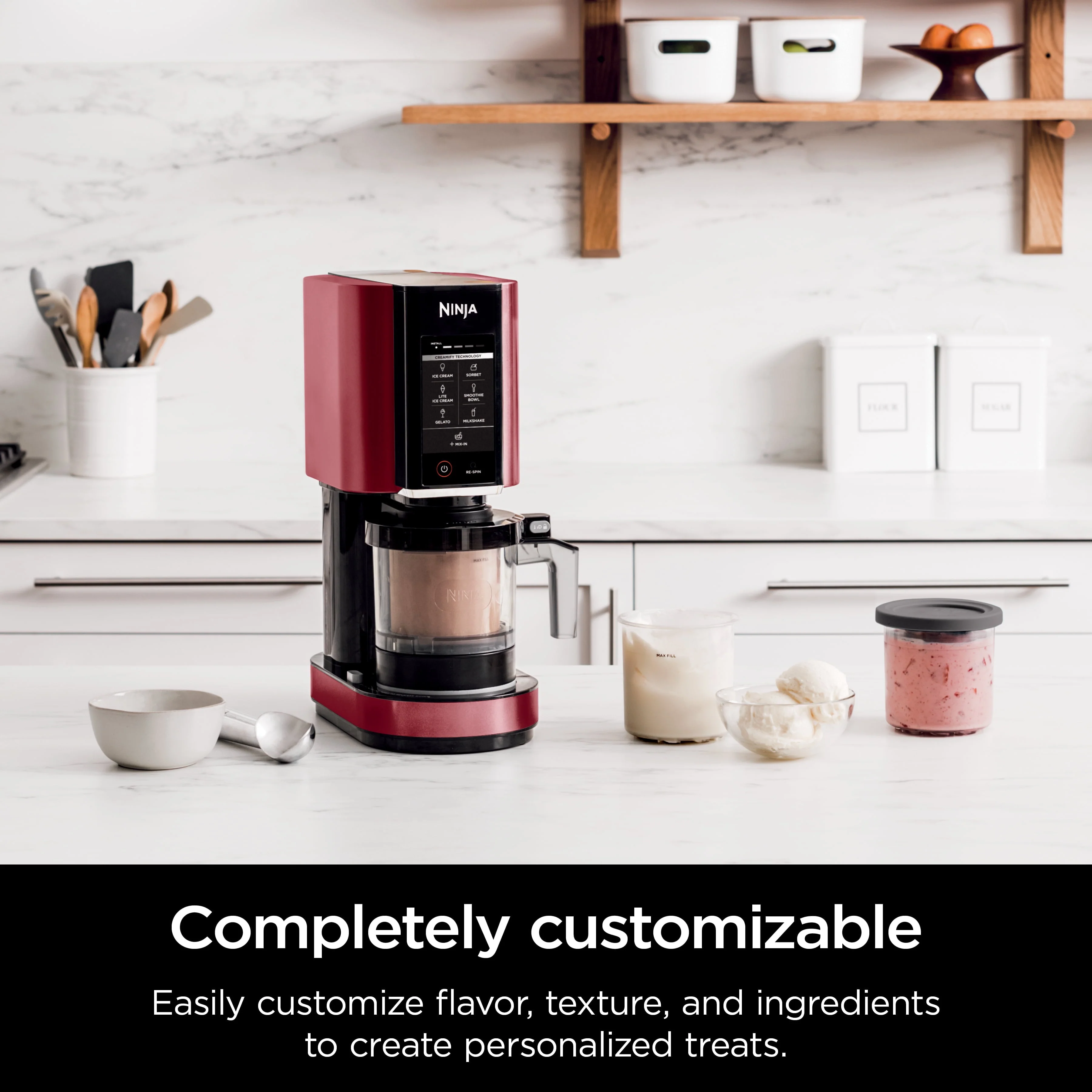 Ninja鈩?CREAMi鈩? Ice Cream Maker, 7 One-Touch Programs, Blue - NC301NV