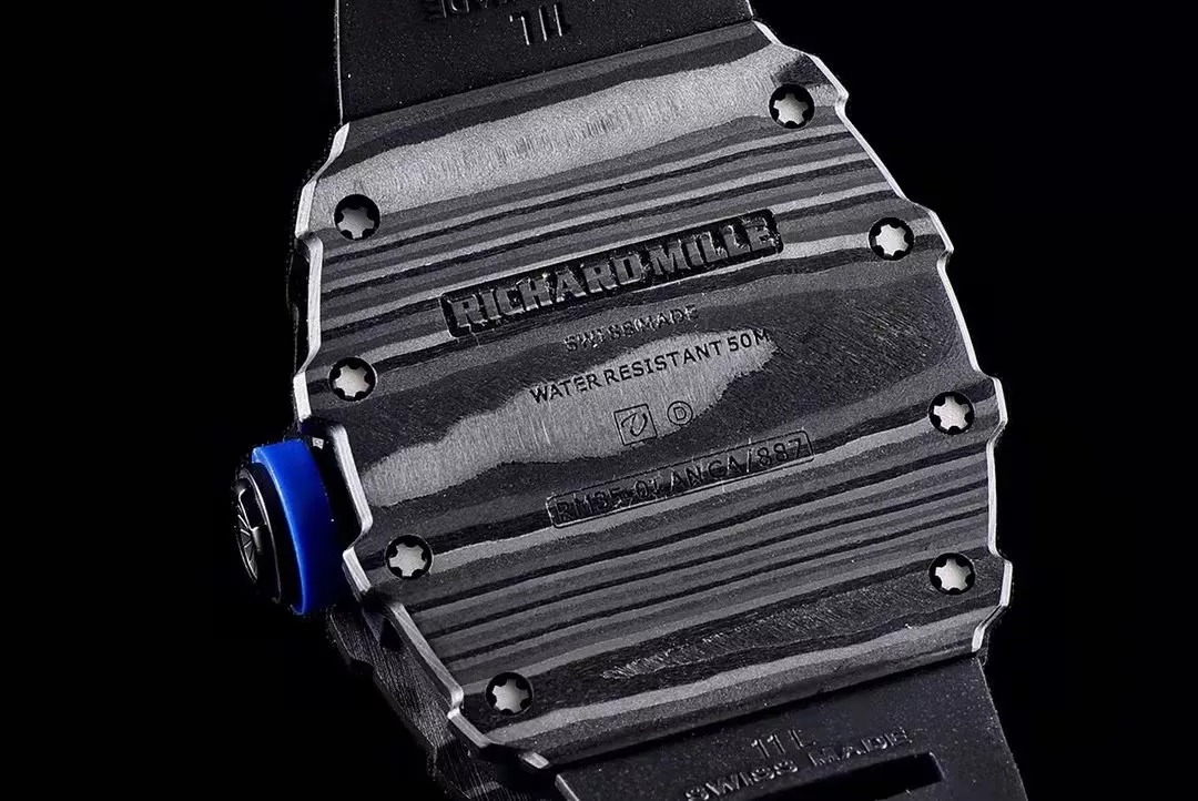 RM 35-01 Black Bezel Blue Dial Black Rubber Strap KV RUML3