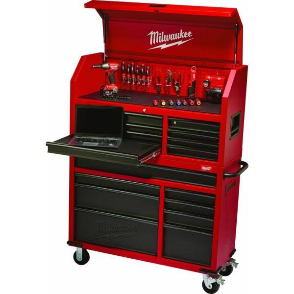 Rabat Corporation 48-22-8520 46" 8 Drawer Rolling Steel Storage Cabinet Redblack