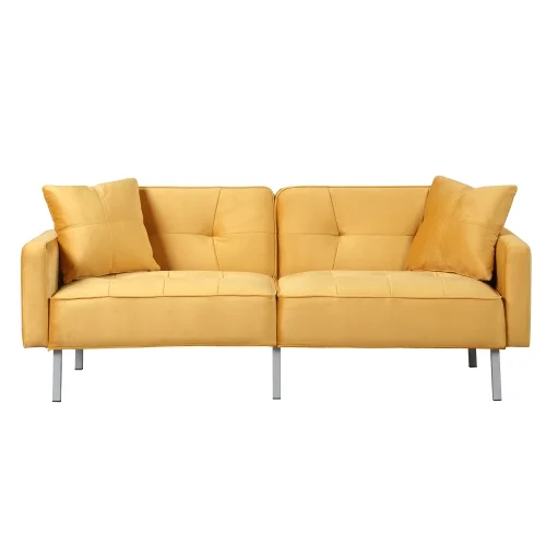 Modern Convertible Folding Futon Sofa Bed for Compact Living Space, Apartment, Dorm