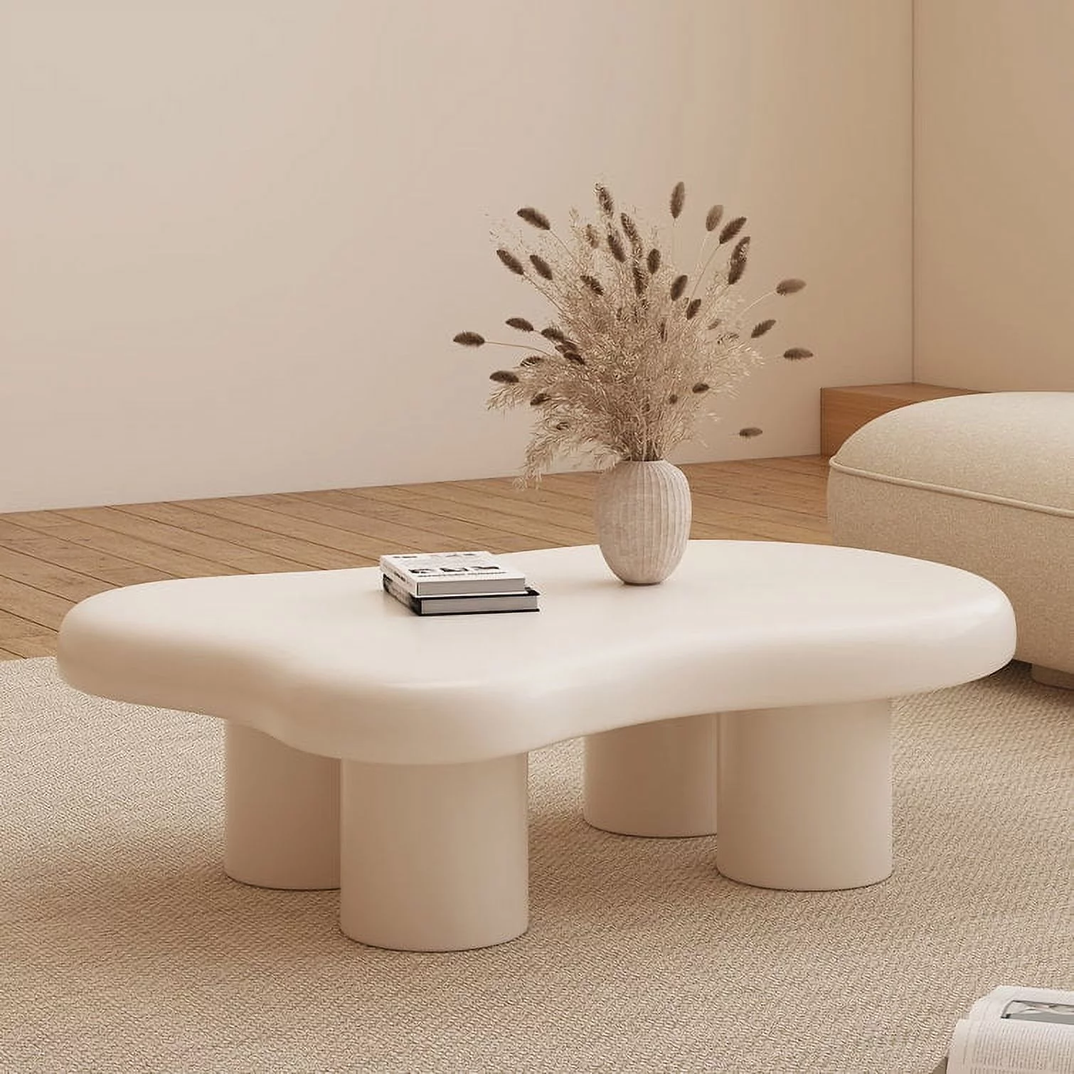 Jurita 4 Legs Wood Cloud Coffee Table - Radiant Selections