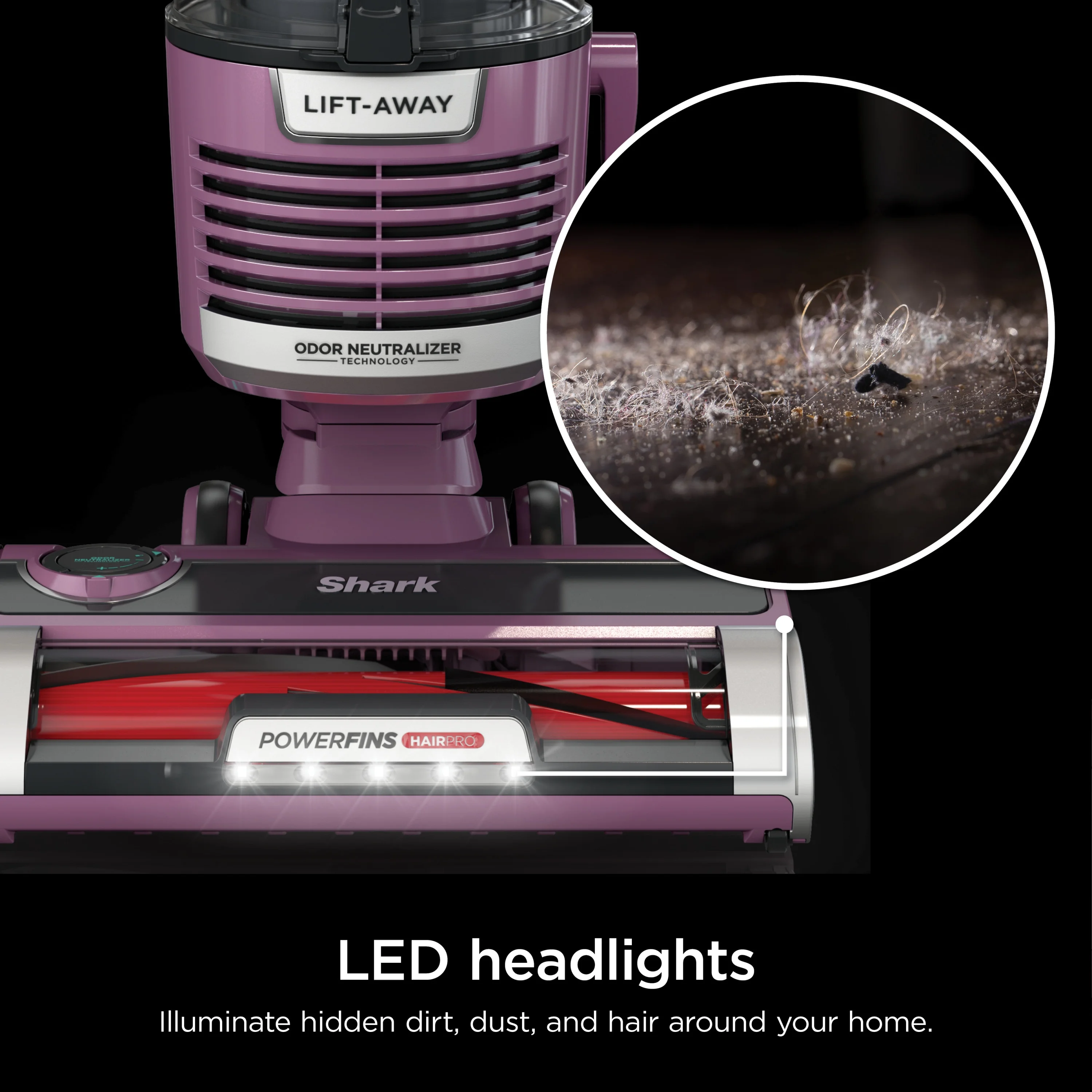 Shark Lift-Away with PowerFins HairPro & Odor Neutralizer Technology Upright Multi Surface Vacuum, ZD550