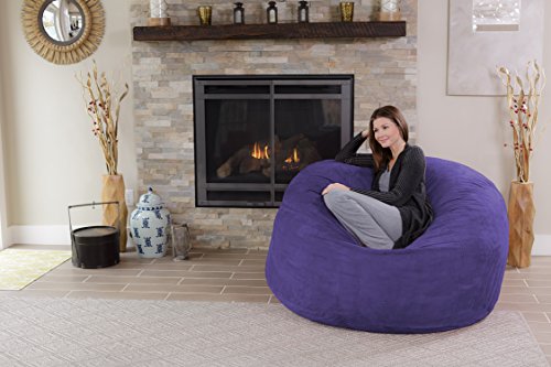 Chill Sack Bean Bag Chair - 5' Giant Memory Foam Lounge Chair with Soft Microfiber Cover – Cozy Furniture for Living Room, Dorm