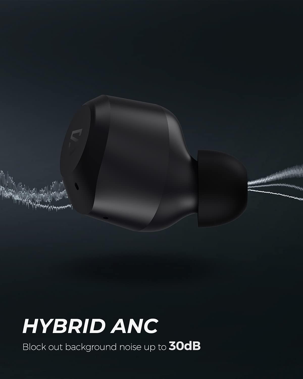 SoundPEATS T2 Wireless Earbuds Hybrid Active Noise Canceling Bluetooth 5.1 Headphones in-Ear ANC Wireless Earphones with Transparency Mode