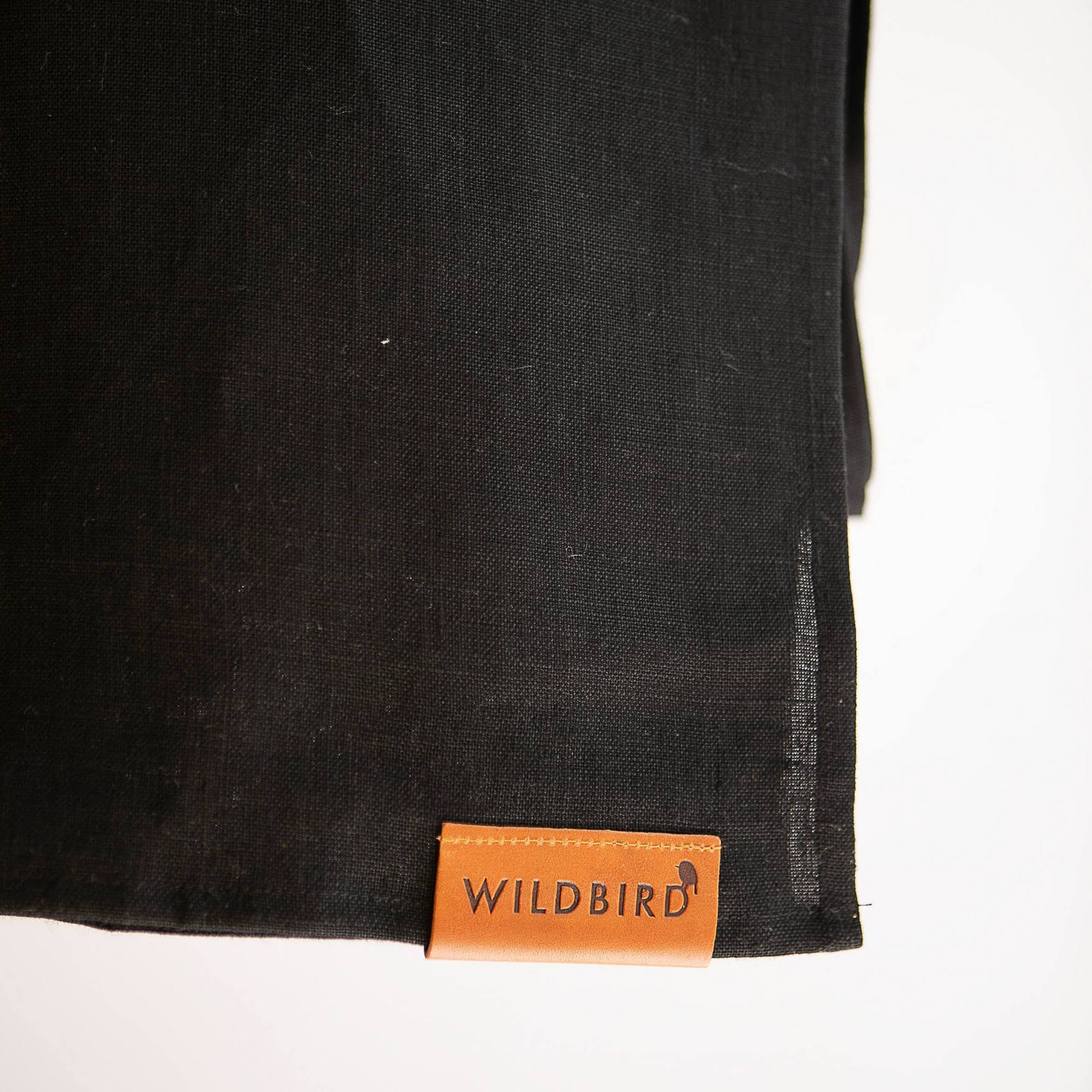 Wildbird Ring Sling Baby Carrier Made from 100% Belgian Linen - Solid Color, Newborns to Toddlers - (Raven Fabric/Black Ring)