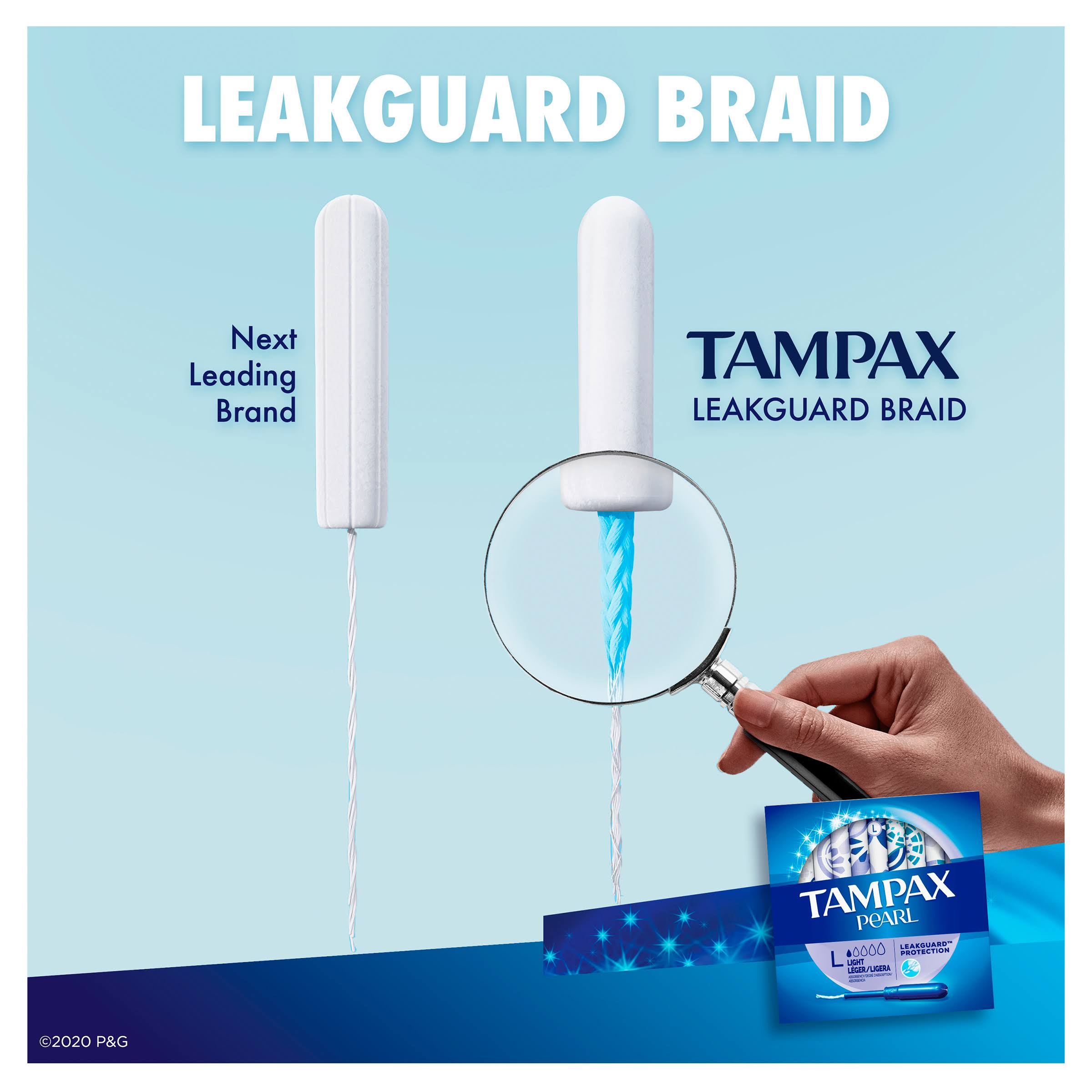 Tampax Pearl tampons Light Plastic Unscented, 200 Count