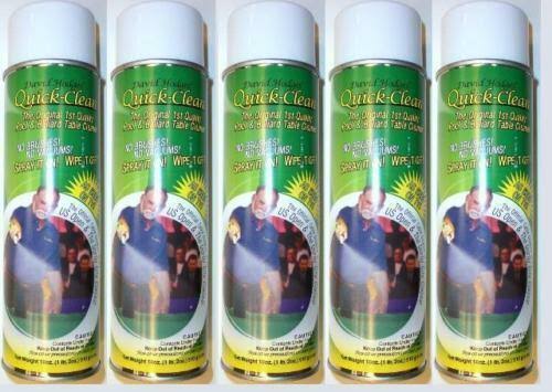 Quick Clean 5 Cans, Pool Table Felt Cloth Cleaner