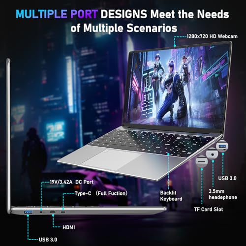 Gaming Laptop,15.6 Inch Laptop Computer,32GB RAM 1TB SSD,AMD Ryzen 5 7430U (up to 4.3Ghz,Beat 5700U),AMD Radeon Graphics,15.6&rdquo