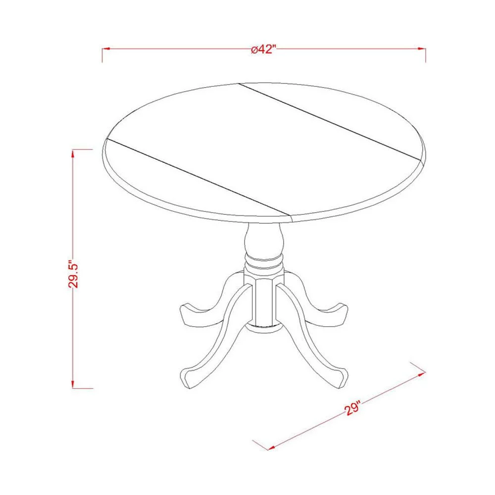 5 Pc small Kitchen Table and Chairs set-round Table and 4 dinette Chairs Chairs