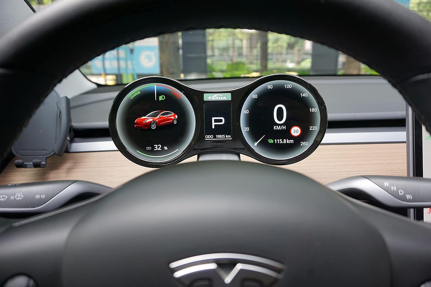 KUNFINE Car HUD LCD Dashboard Display Instrument forTesla Model 3 & Model Y Multimedia Digital Cluster Tuning Parts