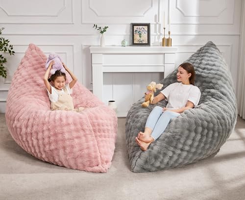 Hobestluk 3 in 1 Bean Bag Chair Giant Bean Bag Chairs Convertible Bean Bag Floor Cushion with Machine Washable Cover