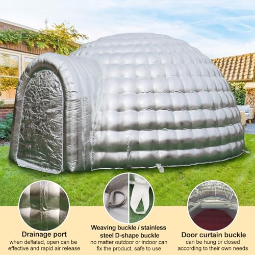 SAYOK Outdoor Portable Inflatable Igloo Dome Tent with Led Light for Party Wedding Event Camping