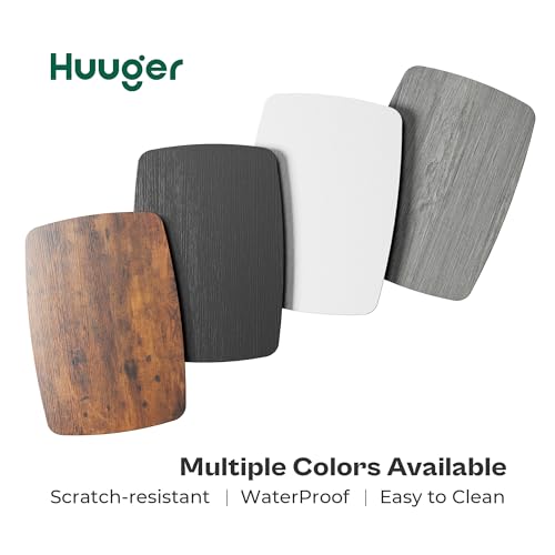 Huuger Reversible L Shaped Computer Desk with Drawers, Gaming Desk with LED Lights and Power Outlets, Office Desk with Storage Shelves
