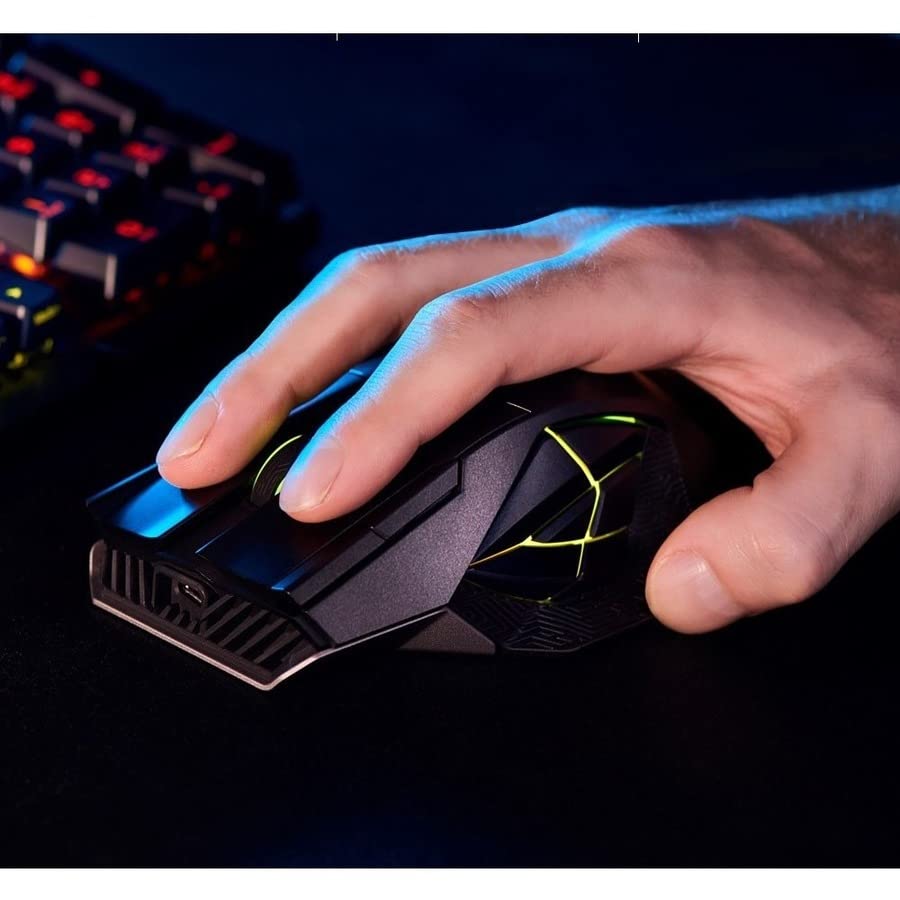 ASUS ROG Spatha X Wireless Gaming Mouse (Magnetic Charging Stand, 12 Programmable Buttons, 19,000 DPI, Push-fit Hot Swap Switch Sockets