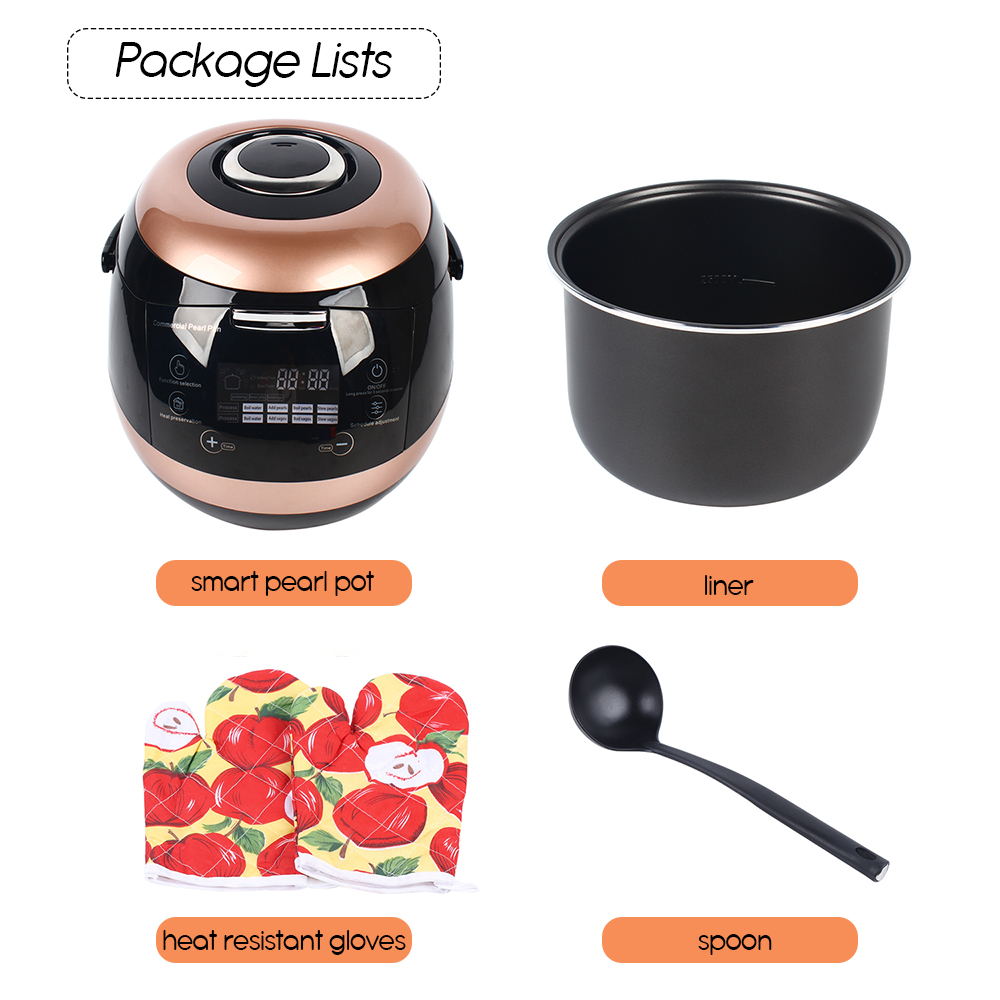 Wuzstar Commercial 5L Tapioca Cooker Pearl Cooking Pot Non-stick Milktea Pearl Making Machine 110V
