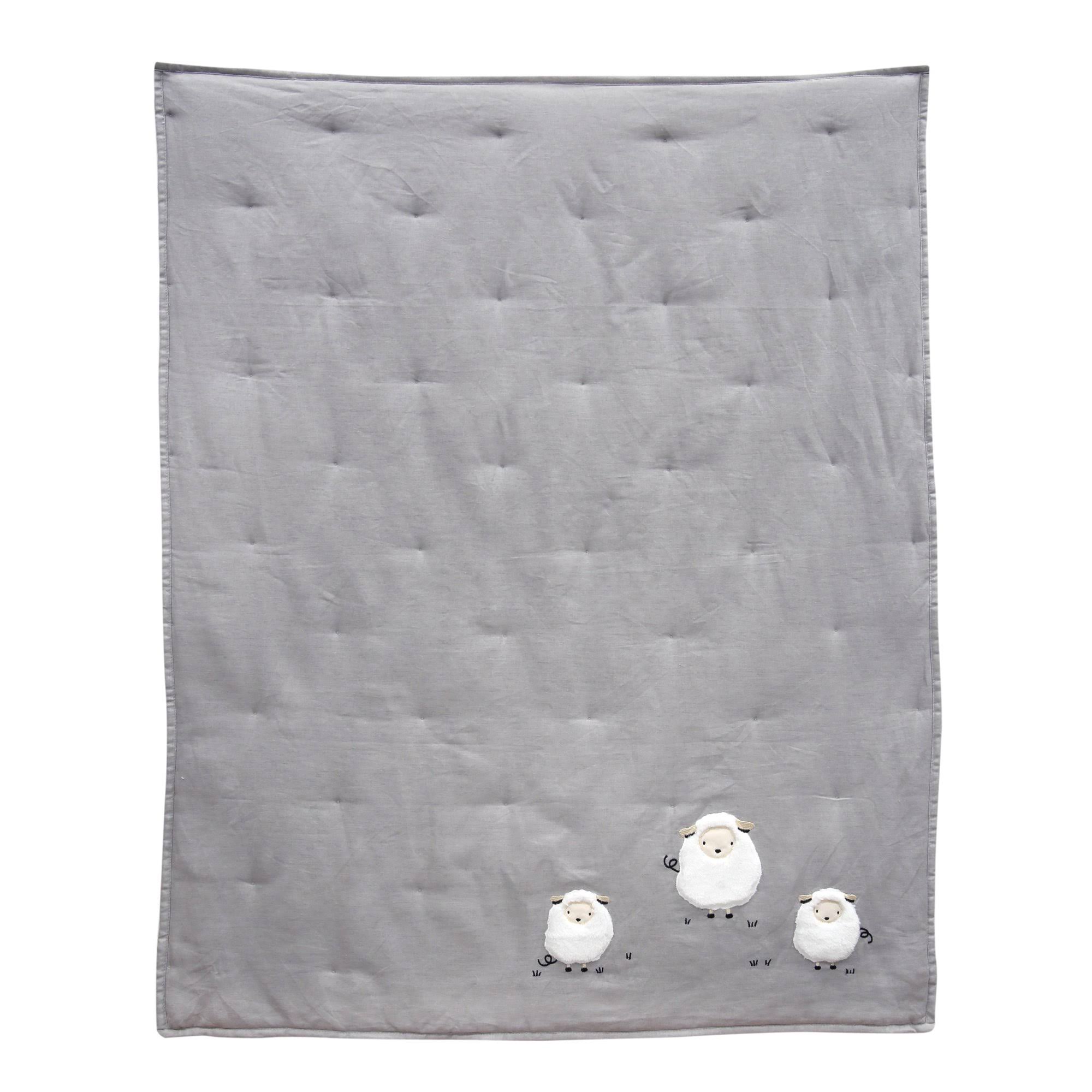 (New) Lambs u0026 Ivy Signature Goodnight Sheep 4 Piece Crib Bedding Set