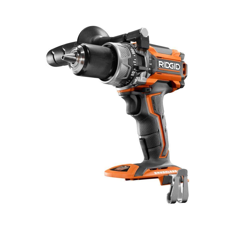 Ridgid 18-Volt Lithium-Ion Cordless Brushless 1/2 in. Compact Hammer Drill/Driver (Tool-Only) - Megean