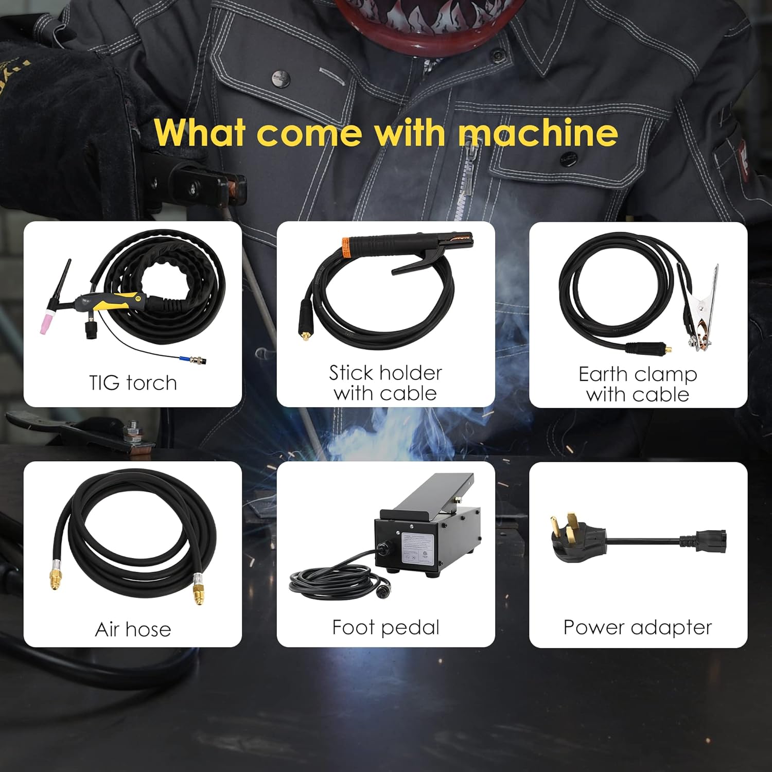 hynade Tig welder TIG200GPACDC 200 Amp AC/DC Tig Welder/Arc/Spot Welder with Pulse AC/DC