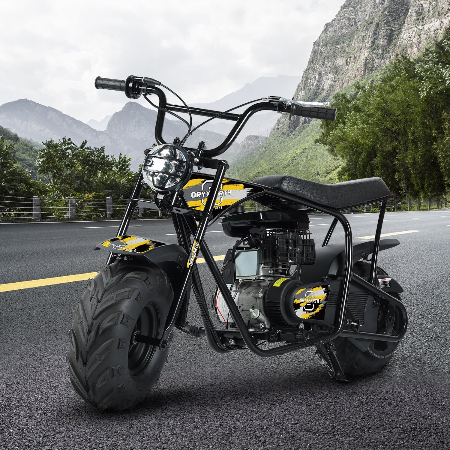 Oryxearth Gas Powered Mini Dirt Bike with Headlight, 105CC 4-Stroke Off-Road Motorcycle