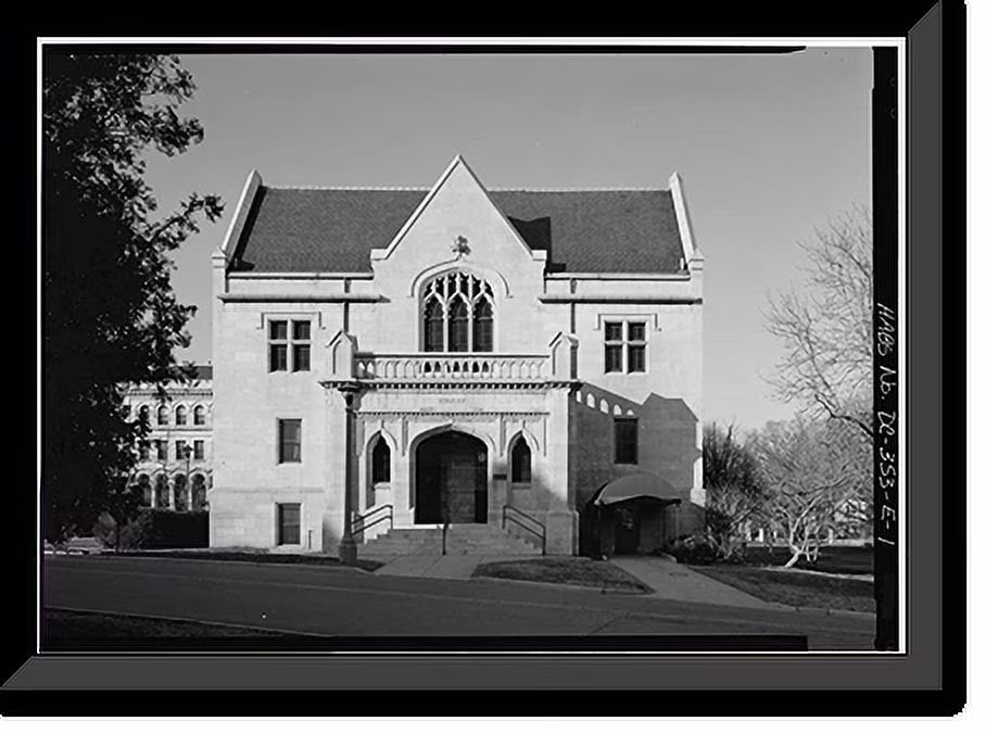 Historic Framed Print, U.S. Soldiers Home, Stanley Hall, Rock Creek Church Road & Upshur Street Northwest, Washington, District of Columbia, DC