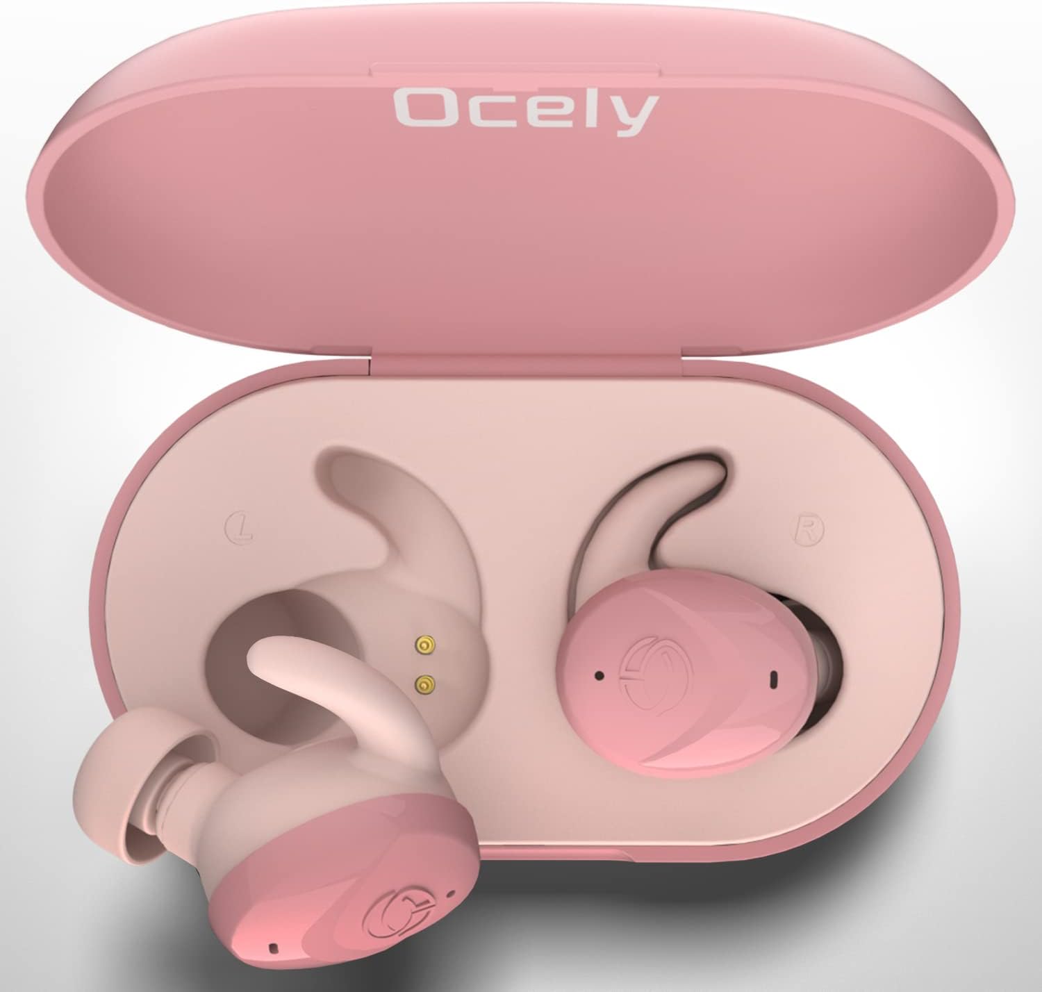 Ocely Wireless Sports Earbuds, [Lilt Series] Bluetooth 5.2 Ear Bud Headphone, Noise Isolation, Hear-Through, Gaming Mode, IPX7 Waterproof, ENC