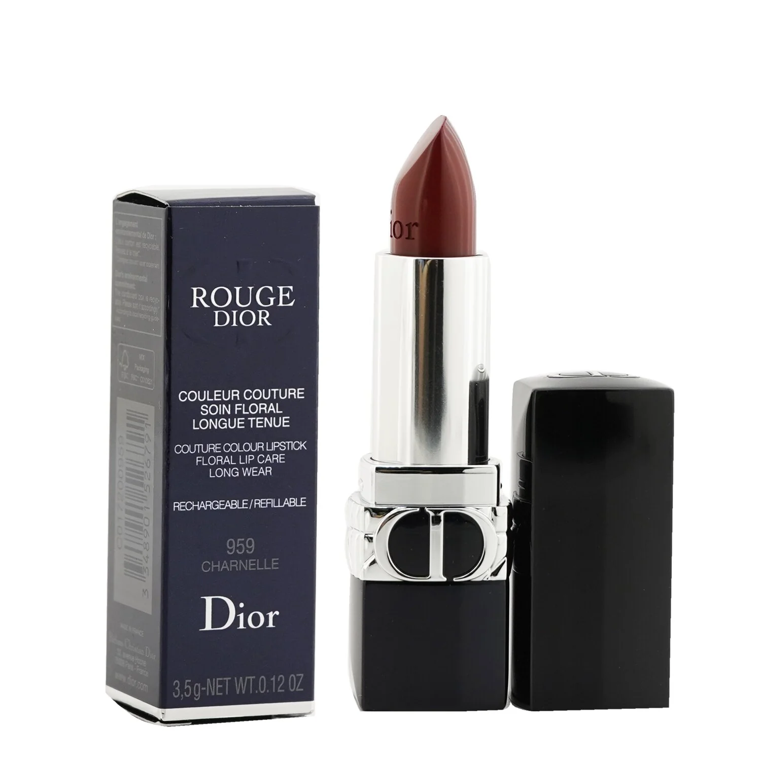 Christian Dior Rouge Dior Couture Colour Refillable Lipstick - # 766 Rose Harpers (Satin)  3.5g/0.12oz
