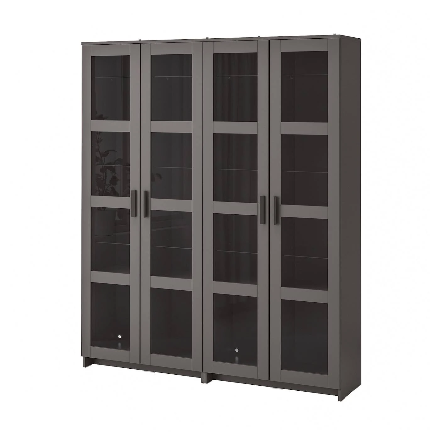 IKEA - BRIMNES Storage Combination w/Glass Doors, Gray, 63x13 3/4x74 3/4 09324019