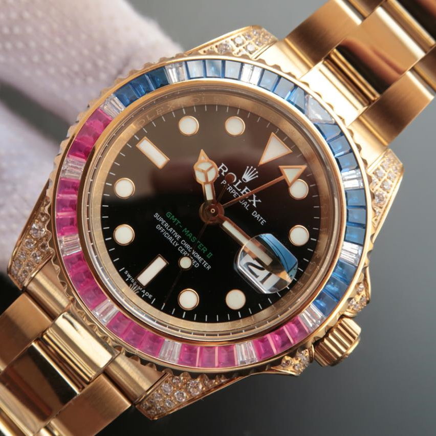 GMT MASTER 2 Golden Rainbow Diamond 40mm