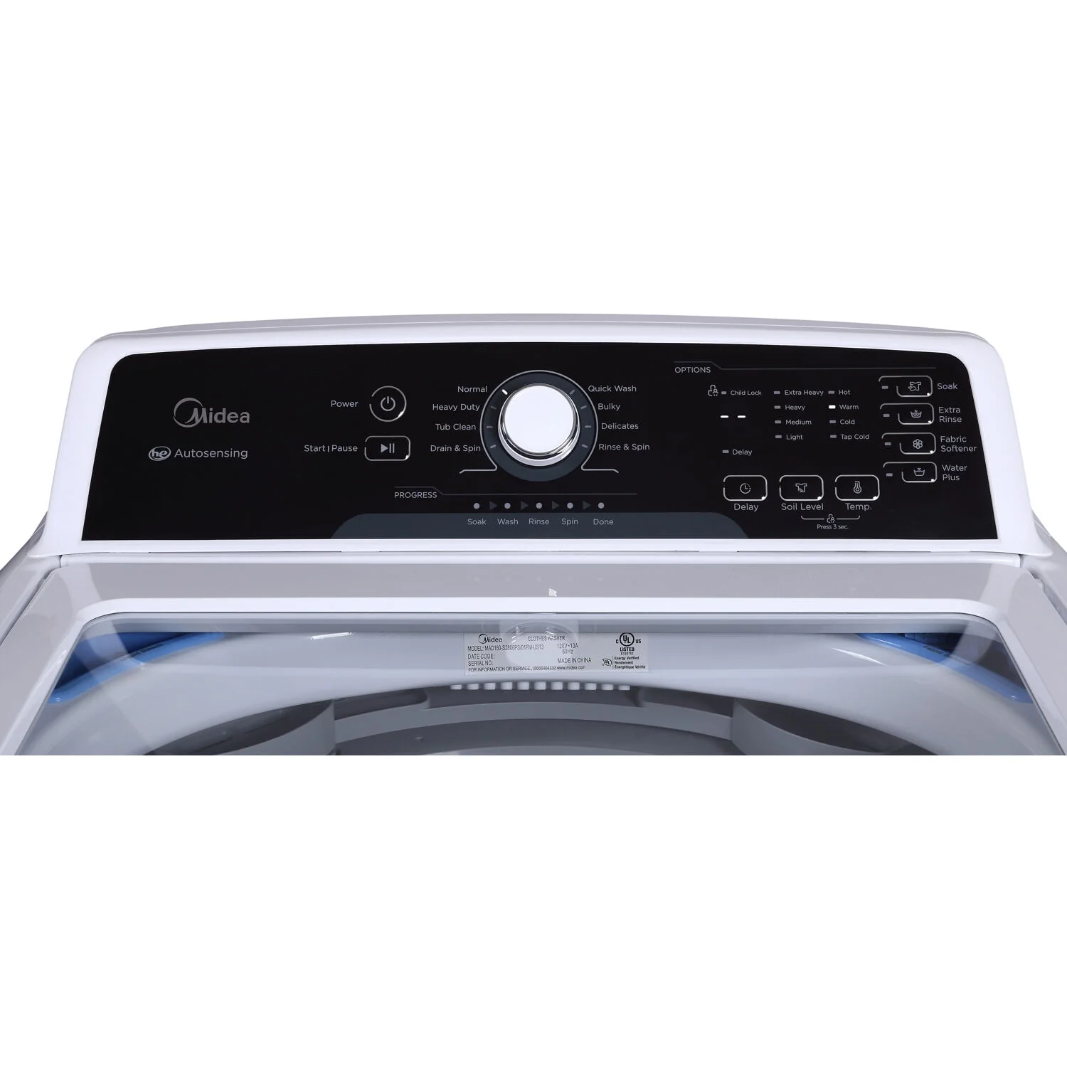Midea 4.1-Cu. Ft. Top Load Impeller Washer in White