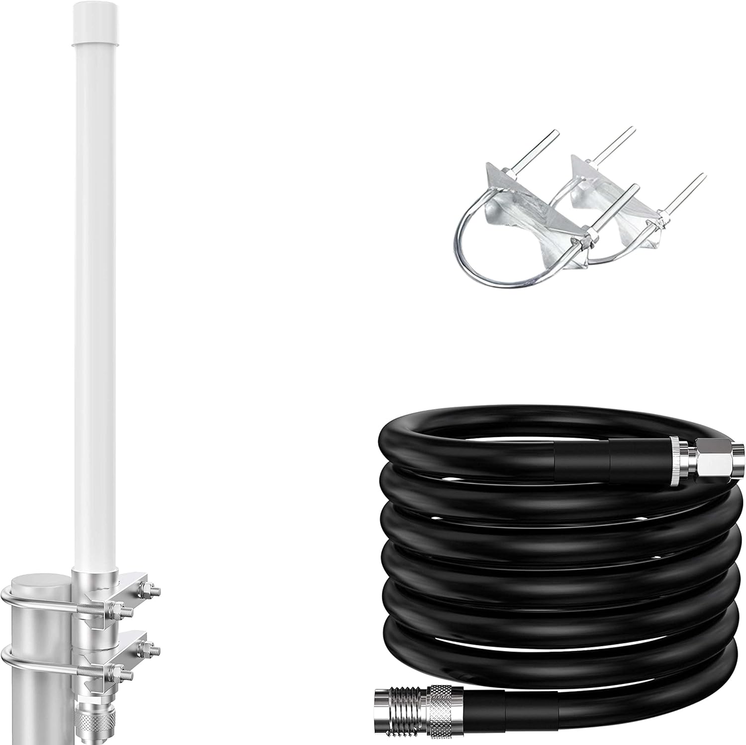 Helium Miner 5.8 dbi Antenna LoRa 915 MHz 20 Inch Tall Indoor Outdoor w/Updated Raigen 400 Low Loss Cable Omni-Directional HNT Hotspot for MNTD