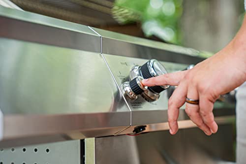 Monument Grills Larger 4-Burner Propane Gas Grills Stainless Steel Cabinet Style with Side & Infrared Side Sear Burners with Stainless Steel