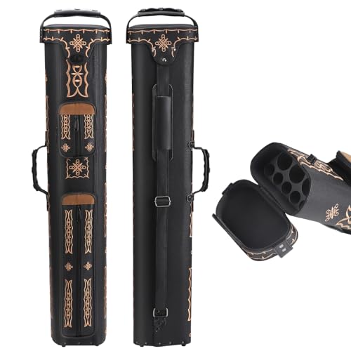 3x5 Hard Pool Cue Case 3B5S Billiard Stick Carrying Cue Case Leatherette Embroidery Design
