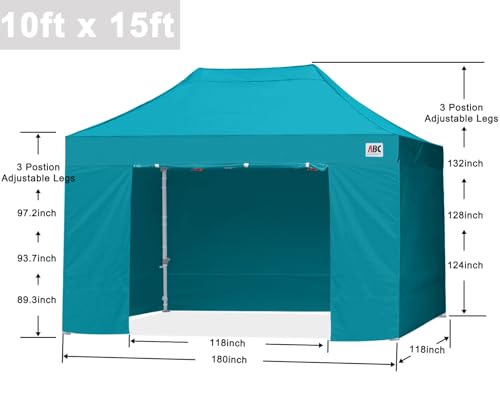 ABCCANOPY Easy Pop Up Canopy Tent with Sidewalls 10x10 Commercial -Series, White