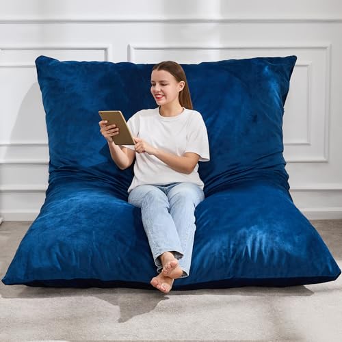 Hobestluk 3 in 1 Bean Bag Chair Giant Bean Bag Chairs Convertible Bean Bag Floor Cushion with Machine Washable Cover